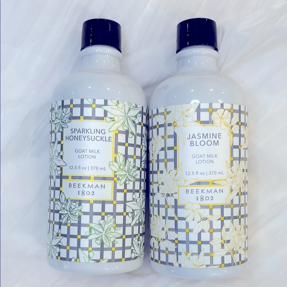 *NEW* Beekman 1802 Jasmine Bloom & Sparkling Honeysuckle Goat Milk Lotion Set - Picture 2 of 3